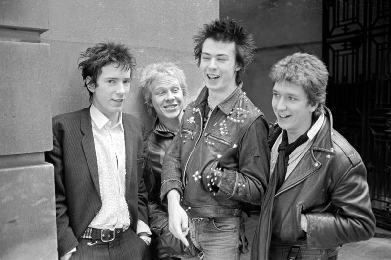 Sex Pistols punk rock band seen here in a London  Circa 1976